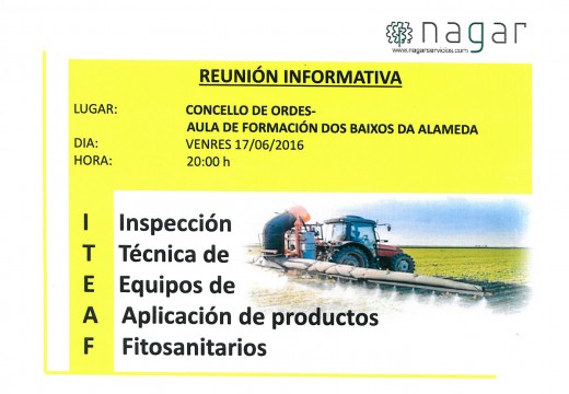 Charla informativa en Ordes sobre a inspección técnica de equipos de aplicación de produtos fitosanitarios